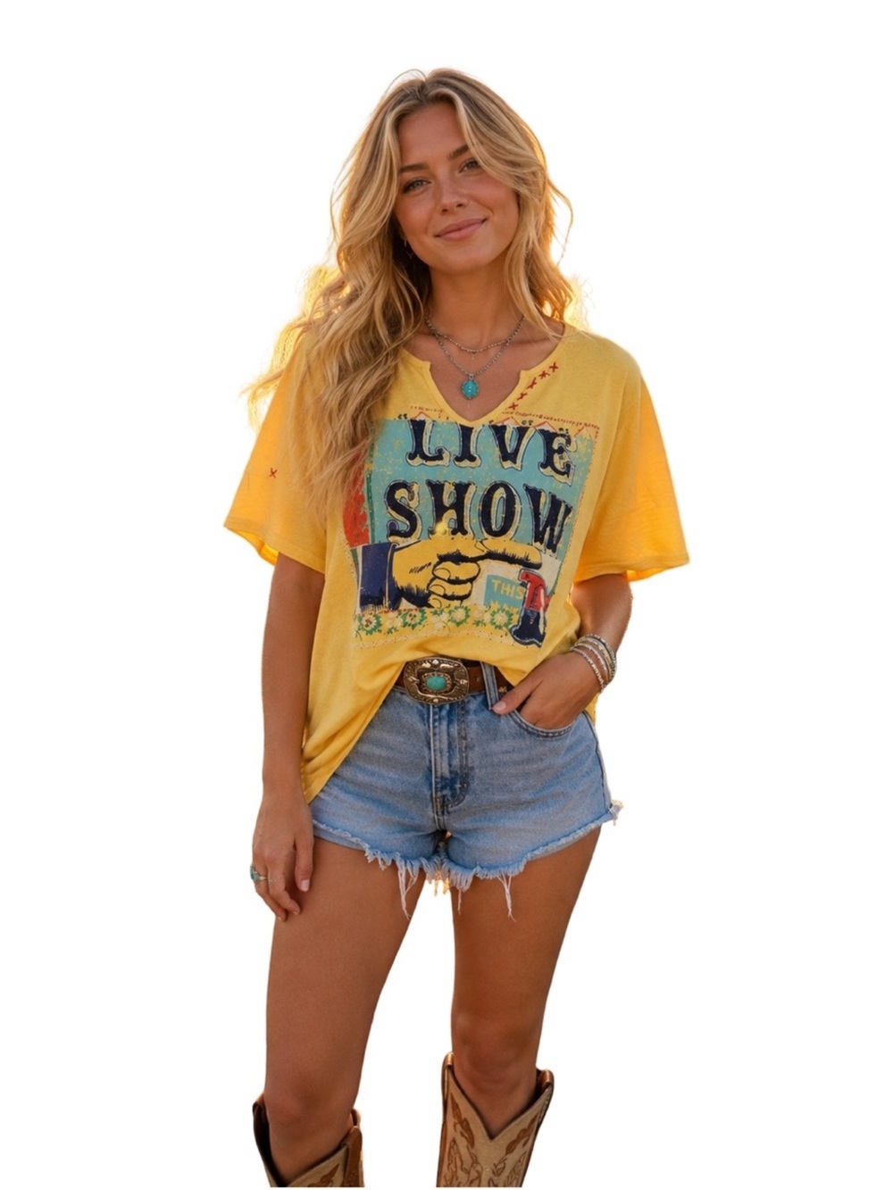 Double D Ranch Live Show Graphic Tee Size Small Relaxed Fit Western County Fair